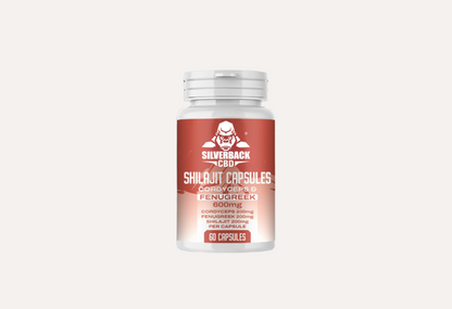 Silverback CBD 36,000mg Cordyceps + Fenugreek Infused Shilajit Capsules - 60 Caps - 600mg