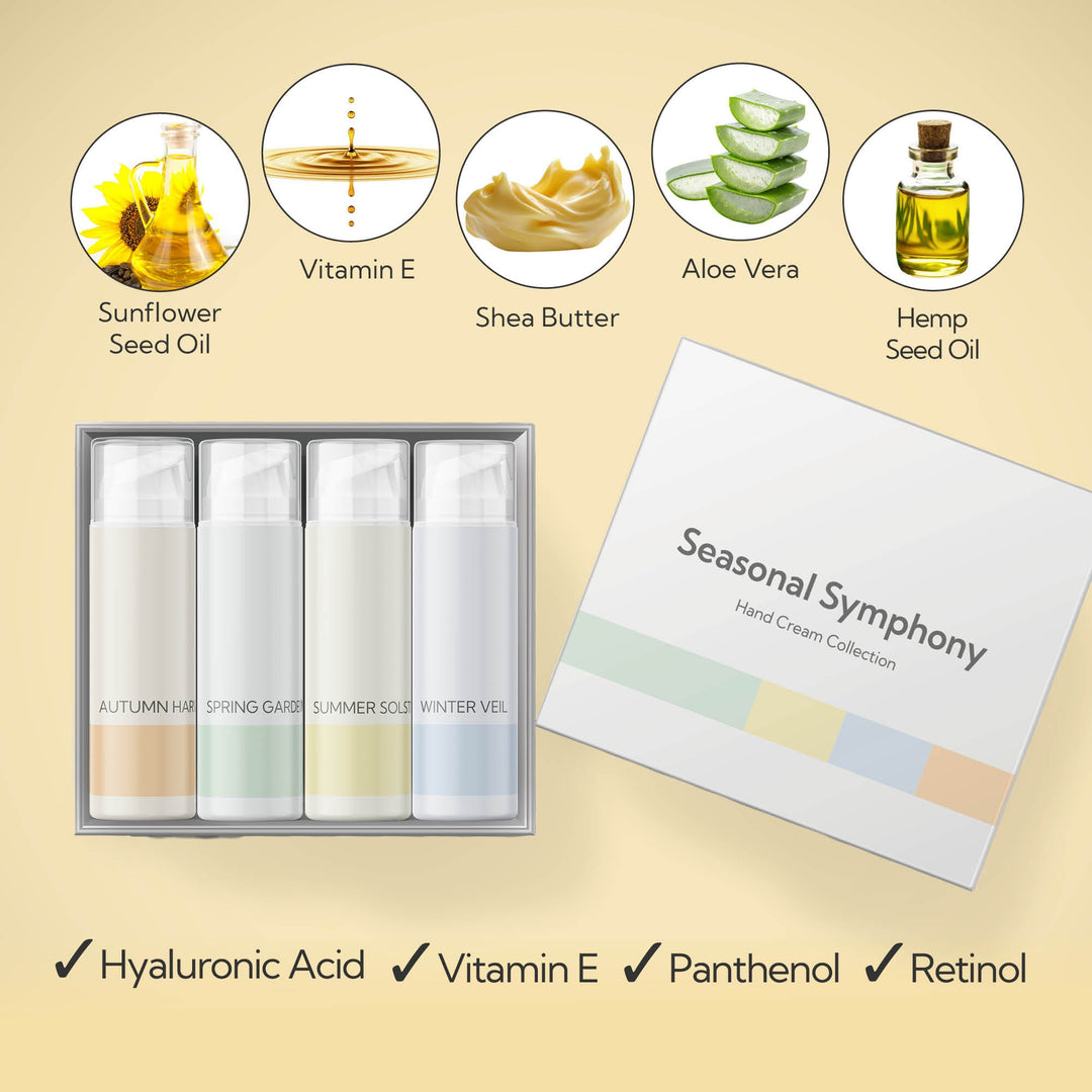 Seasonal Symphony Hand Cream Gift Set of Four for All Year Round Handcare