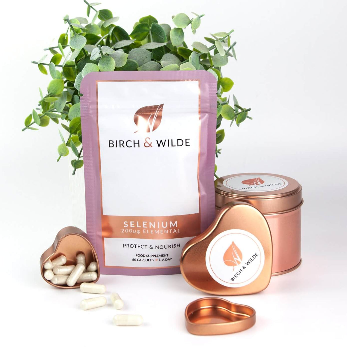 Elemental Selenium Supplement Capsules x 60 | 2 Month Refill Pouch