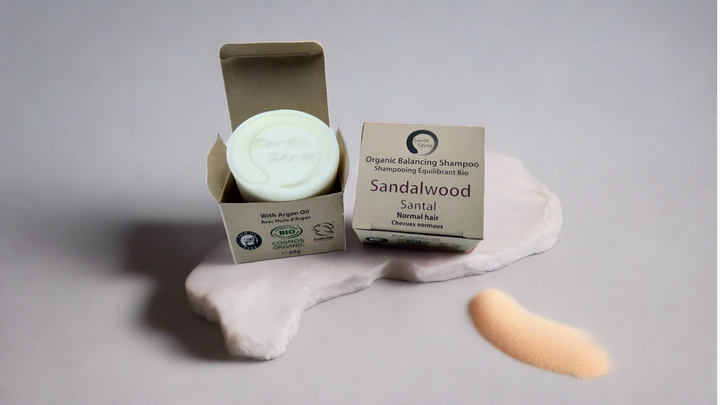 The Positive Company - Organic Certified Balancing Solid Shampoo - Sandalwood - Normal & all Hair Types 60g