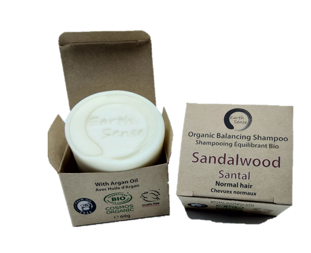 The Positive Company - Organic Certified Balancing Solid Shampoo - Sandalwood - Normal & all Hair Types 60g