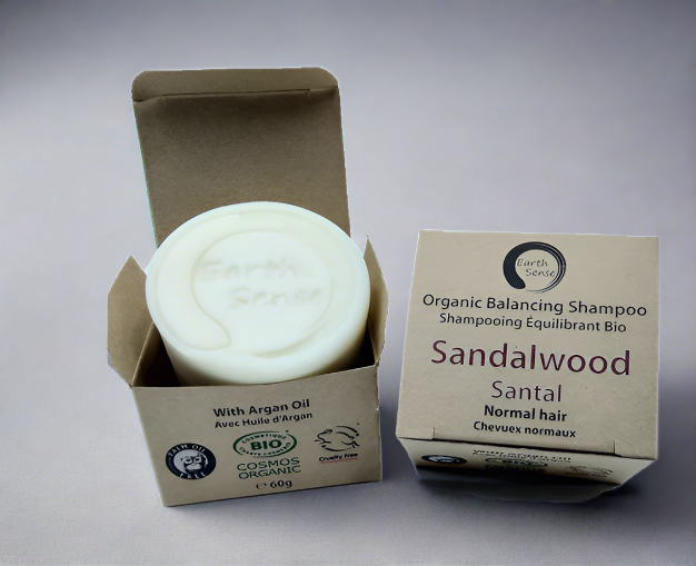 The Positive Company - Organic Certified Balancing Solid Shampoo - Sandalwood - Normal & all Hair Types 60g