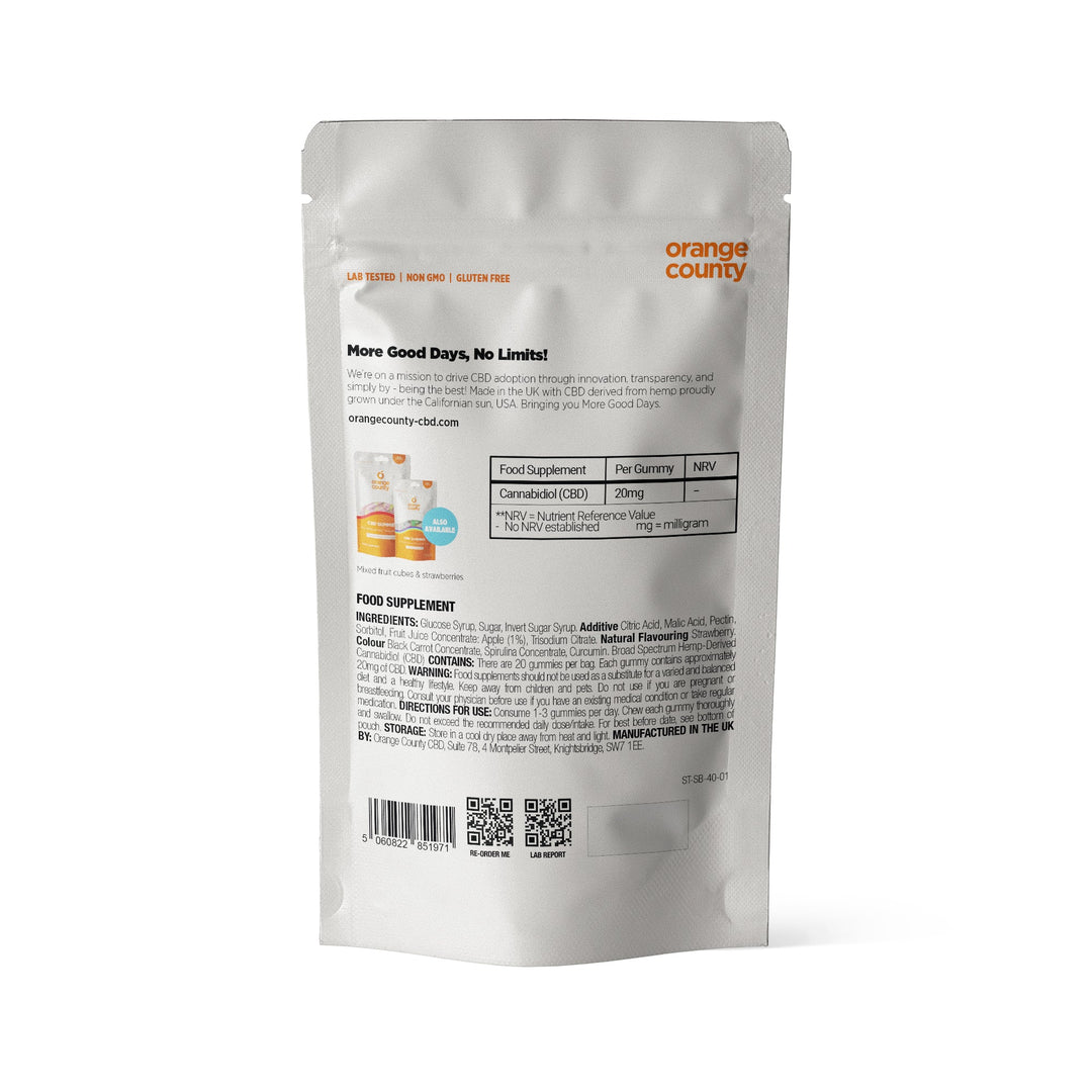 Orange County CBD - CBD Gummy Strawberries (Small Tub)