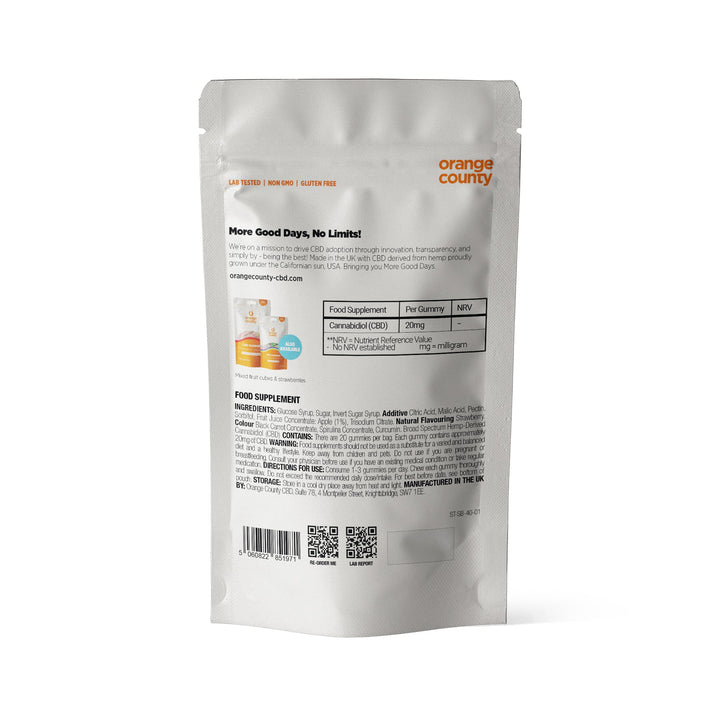 Orange County CBD - CBD Gummy Strawberries (Small Tub)