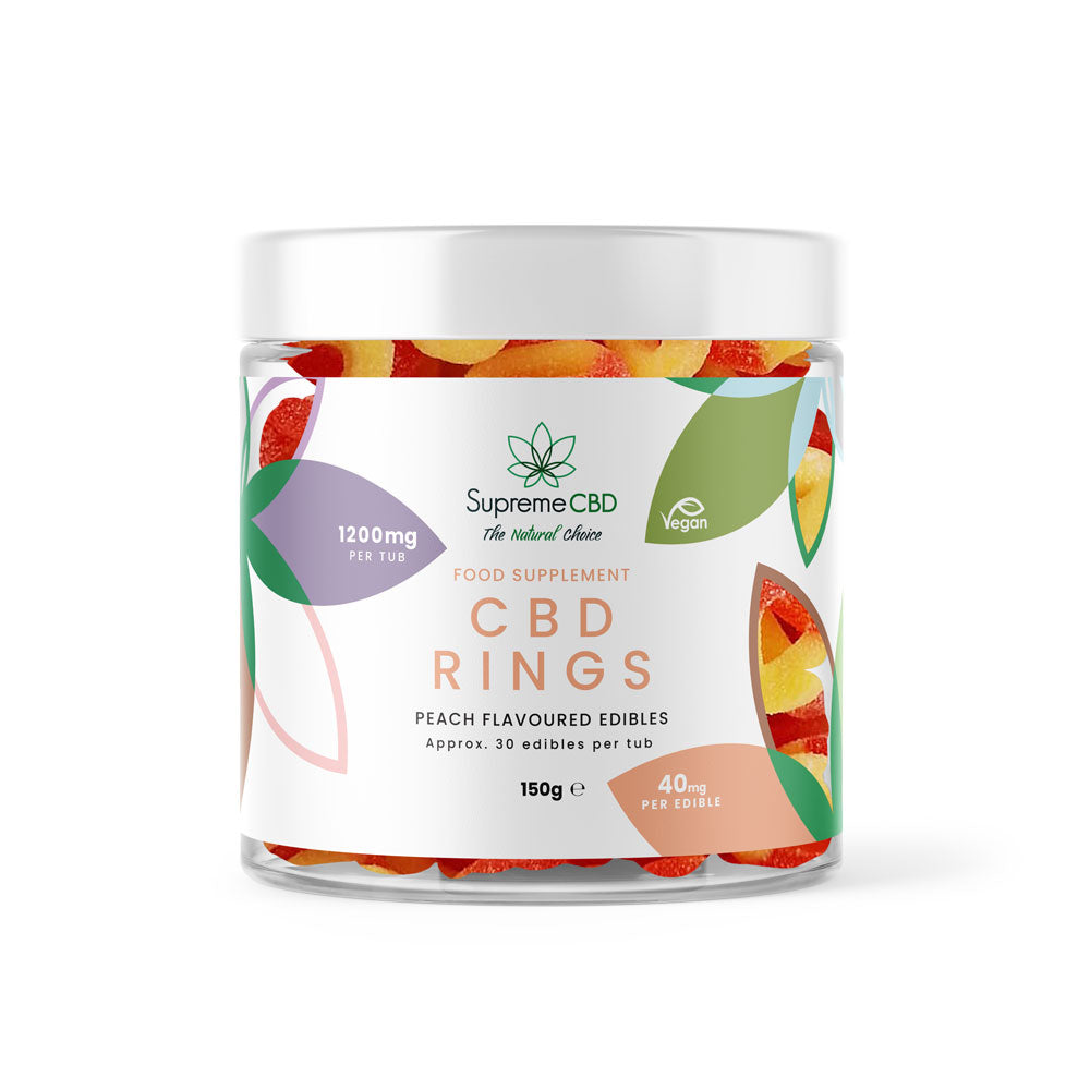 Supreme CBD -CBD Gummy Peach Rings (1200mg)