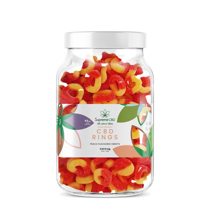 Supreme CBD -CBD Large Super Strength Peach Rings (4800mg)