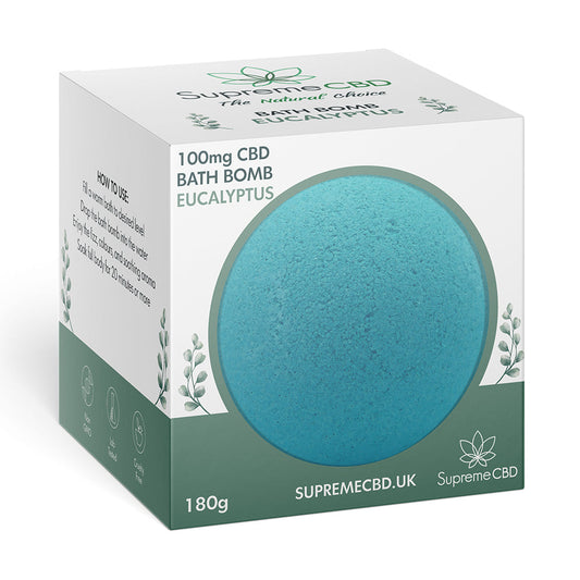 Supreme CBD -CBD Bath Bomb - Eucalyptus (100mg)