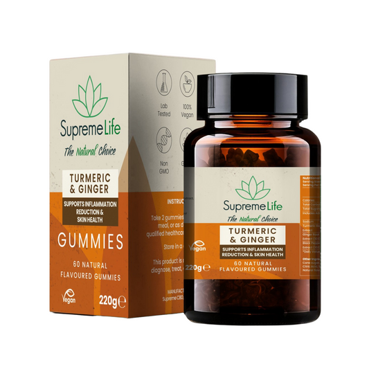 Supreme CBD -Turmeric & Ginger Gummies (60x Natural Flavour Gummies)