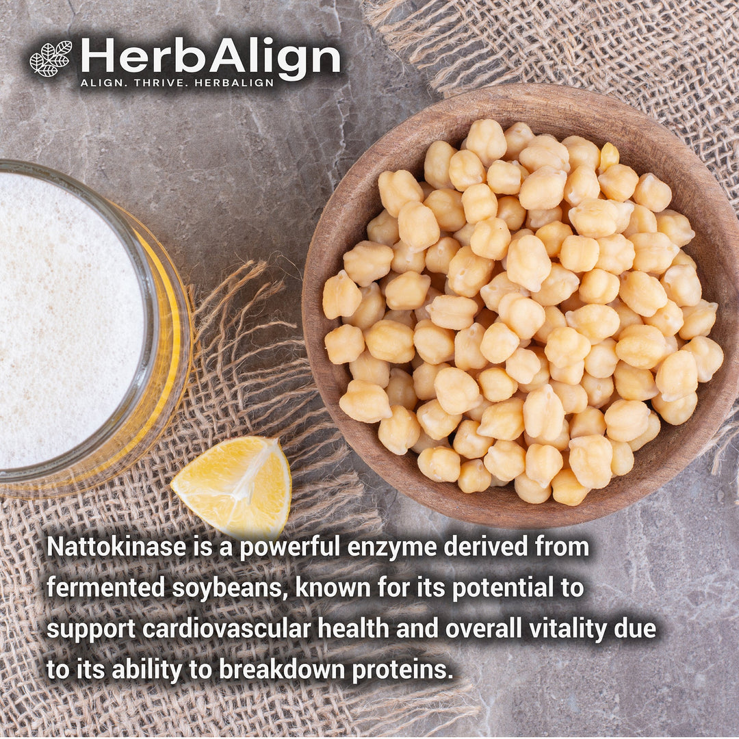 Herbalign Nattokinase Capsules – 500mg with 2000 FU for Heart Health & Circulatory Support