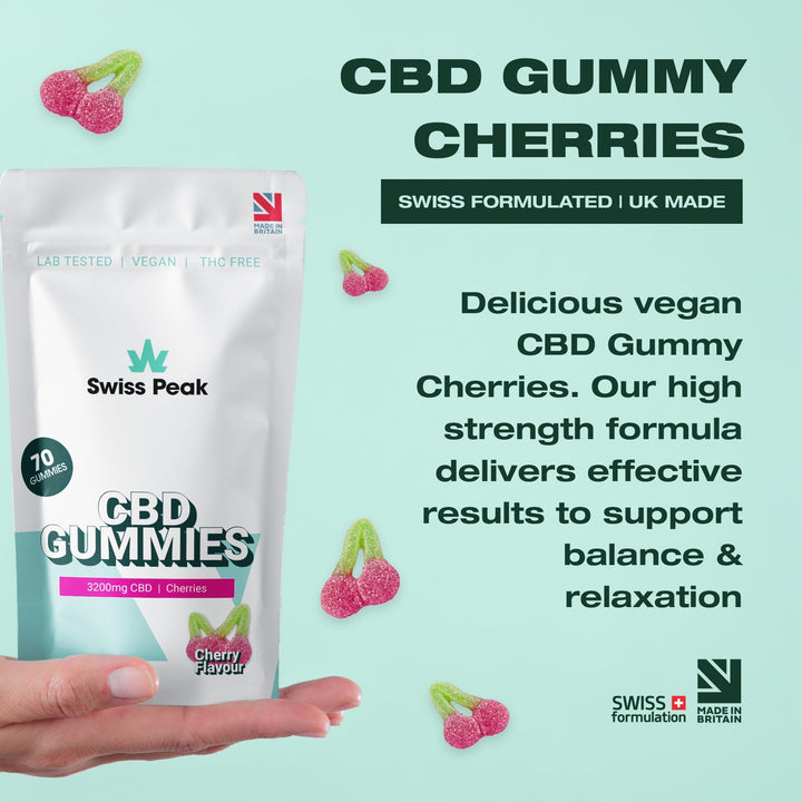 Swiss Peak CBD Cherry Gummies 3200mg - 4800mg | 70 Gummies