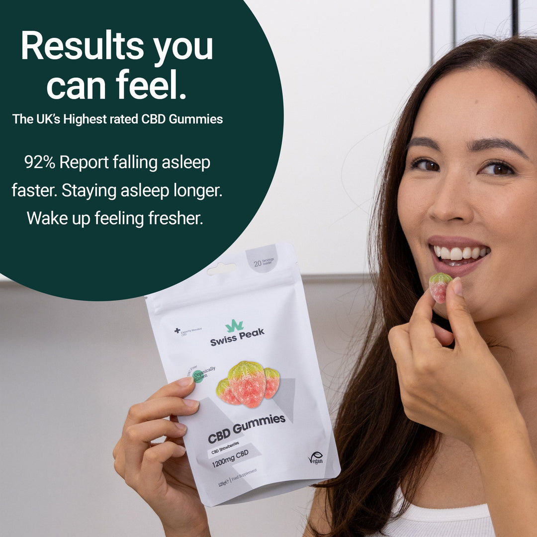 Swiss Peak CBD Gummy Strawberries - 1200mg CBD | 20 Gummies