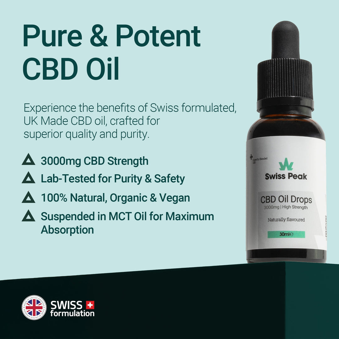 Swiss Peak CBD Oil 3000mg | 30ml Mid-Strength