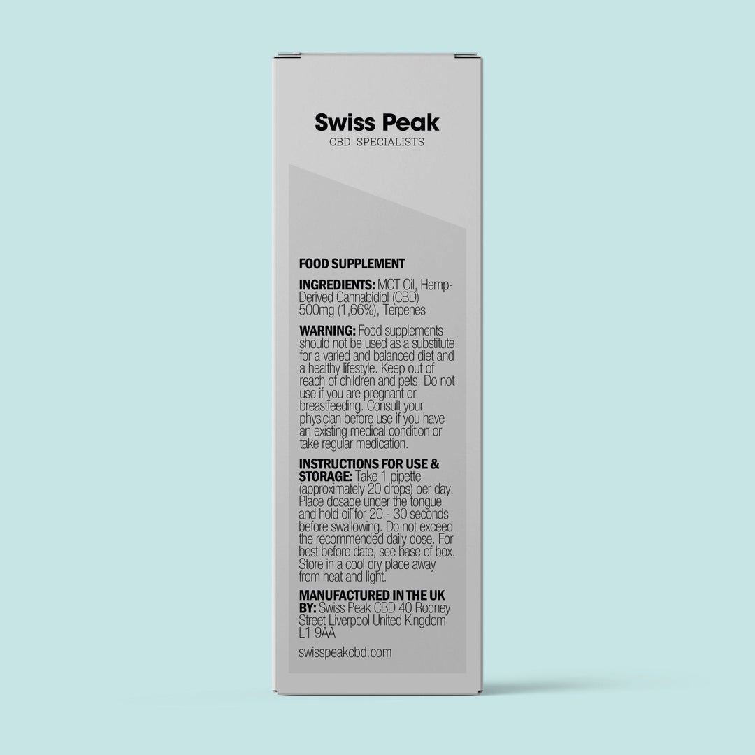 Swiss Peak CBD Oil 500mg | 30ml Starter Strength