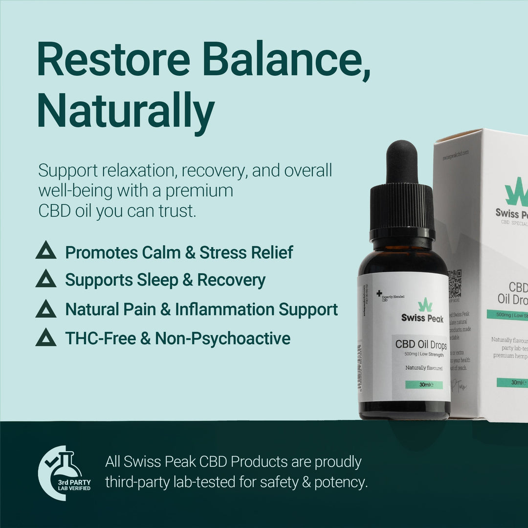 Swiss Peak CBD Oil 500mg | 30ml Starter Strength