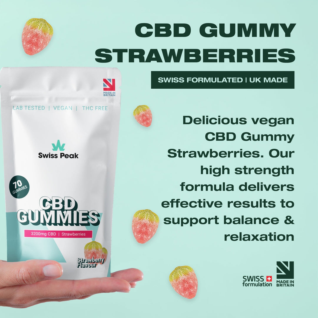 Swiss Peak CBD Strawberry Gummies 3200mg - 4800mg | 70 Gummies