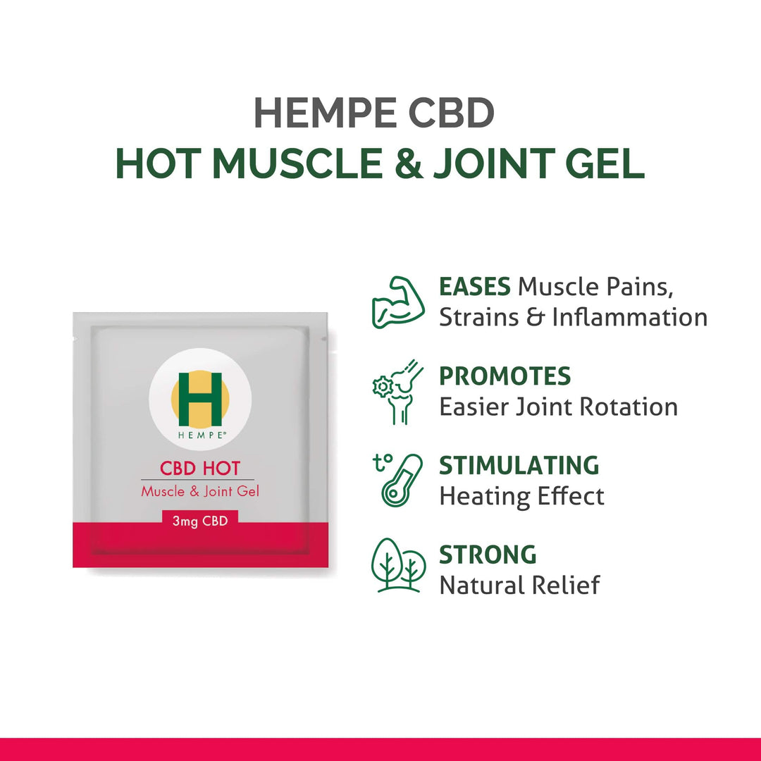 NEW *TRY BEFORE YOU BUY* HEMPE Hot Muscle & Joint Sample Sachet 3ml
