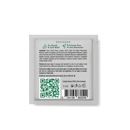 NEW *TRY BEFORE YOU BUY* HEMPE Hot Muscle & Joint Sample Sachet 3ml