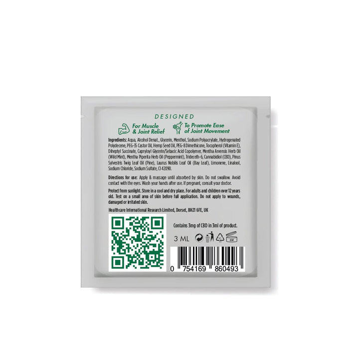 NEW *TRY BEFORE YOU BUY* HEMPE Ice Muscle & Joint Sample Sachet 3ml