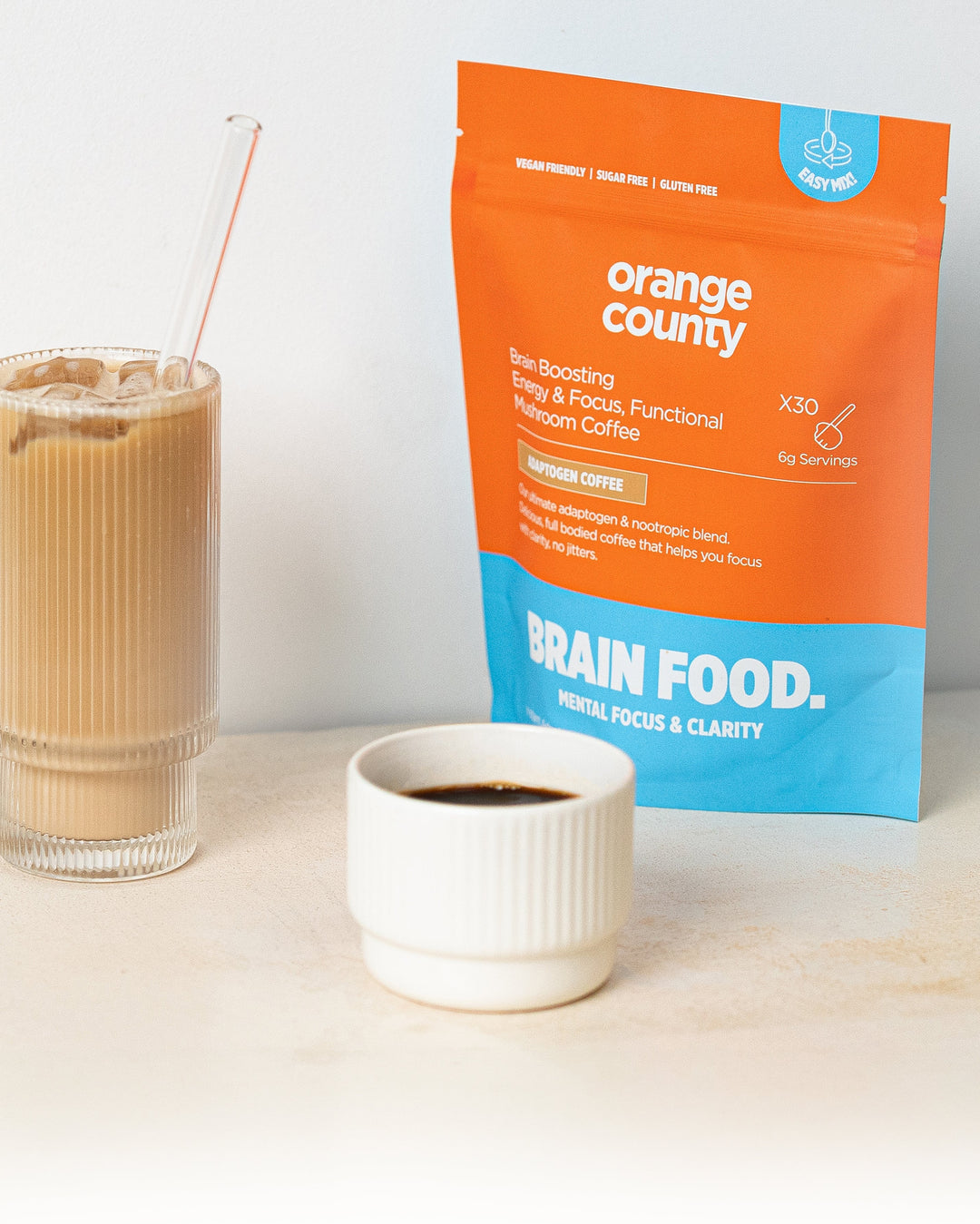 Orange County CBD - BRAIN FOOD. Focus Coffee | 200g & Free Mixer!