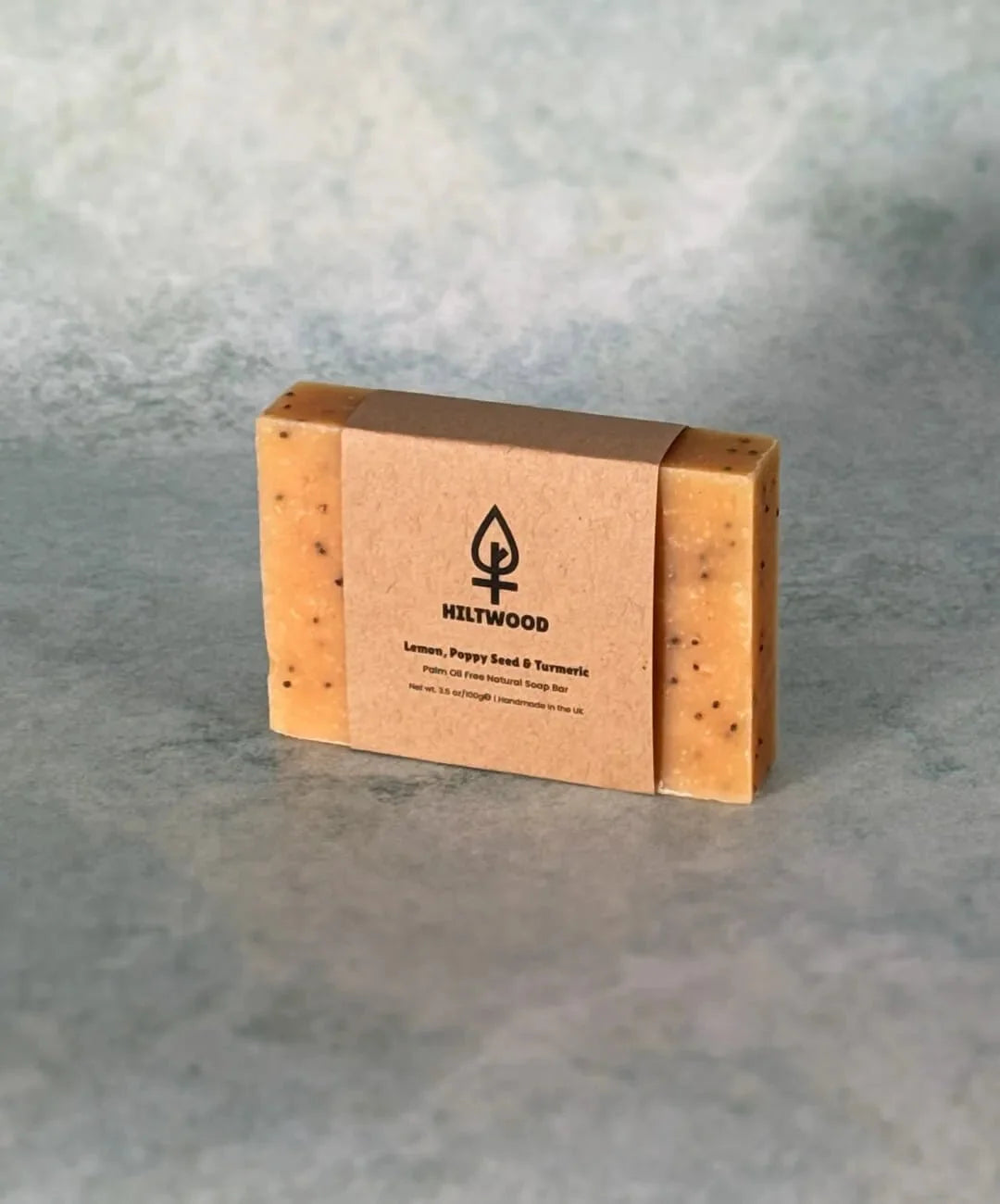 Lemon Poppy Seed & Turmeric Natural Soap Bar (With Grit)