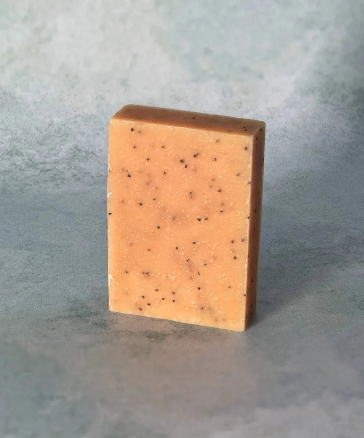 Lemon Poppy Seed & Turmeric Natural Soap Bar (With Grit)