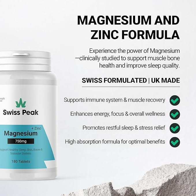 Swiss Peak Magnesium Citrate Tablets 750mg | 60 Servings