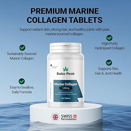 Swiss Peak Marine Collagen Tablets 1200mg | 30 Servings