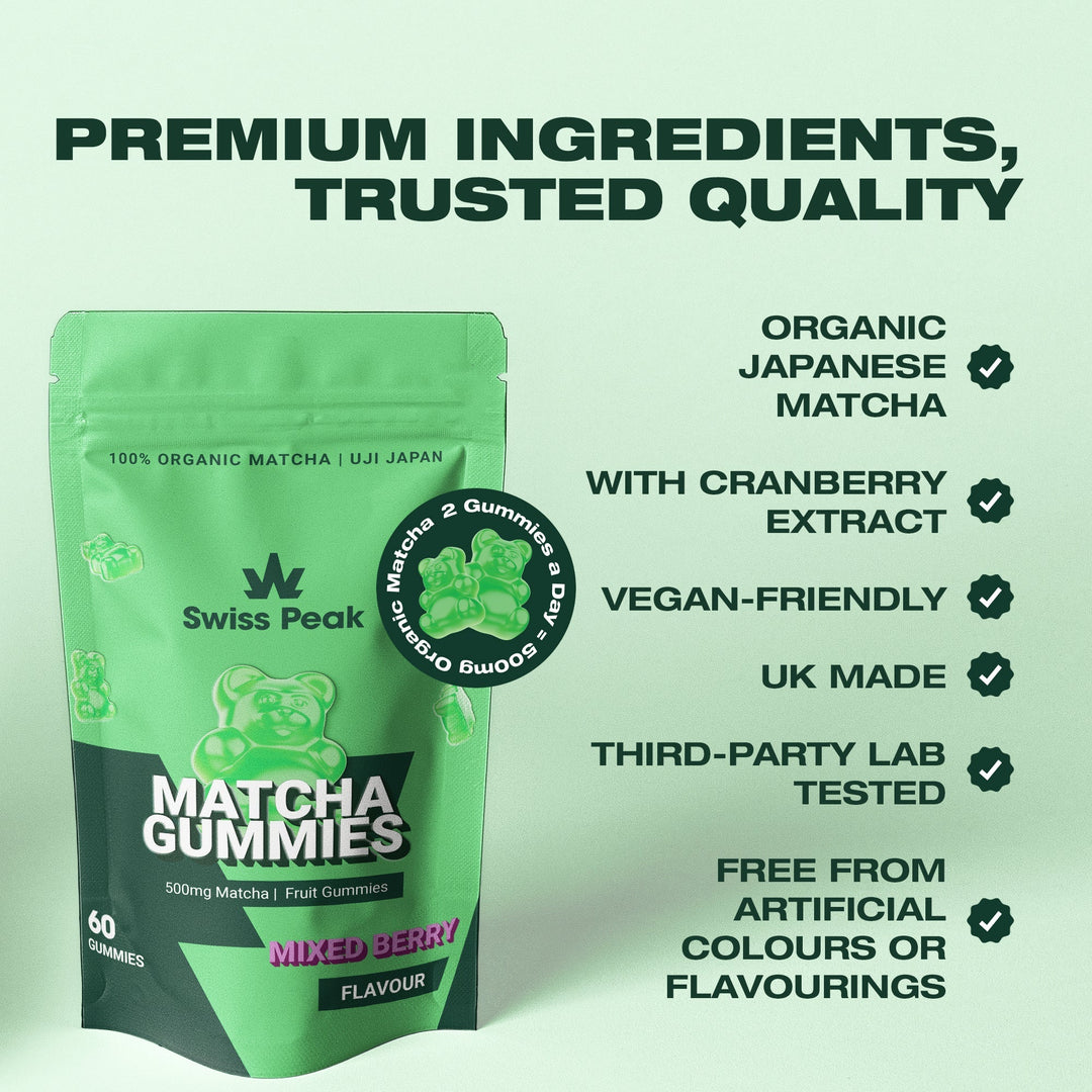 Swiss Peak Matcha Gummies | Mixed Berry Flavour