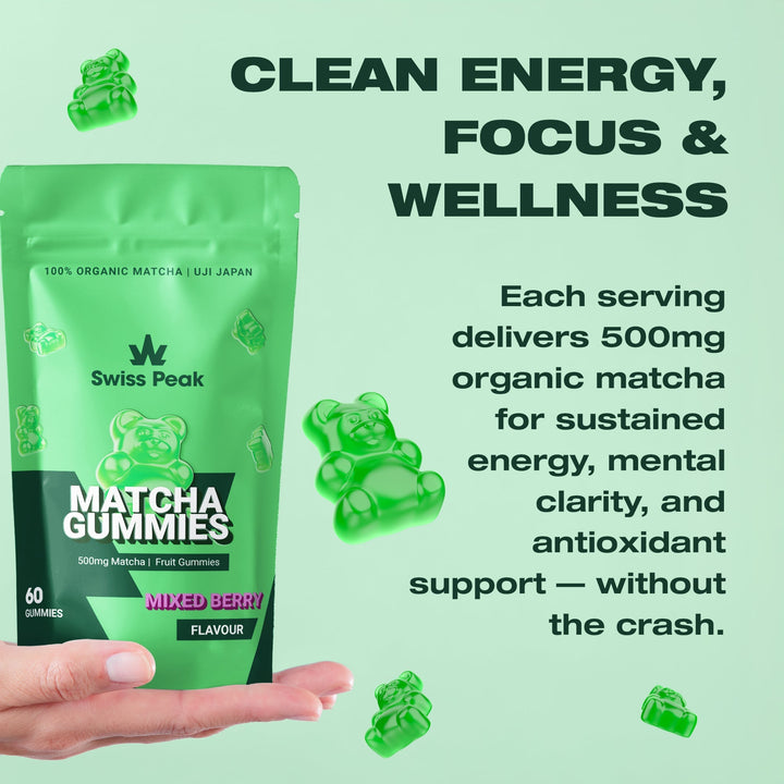 Swiss Peak Matcha Gummies | Mixed Berry Flavour