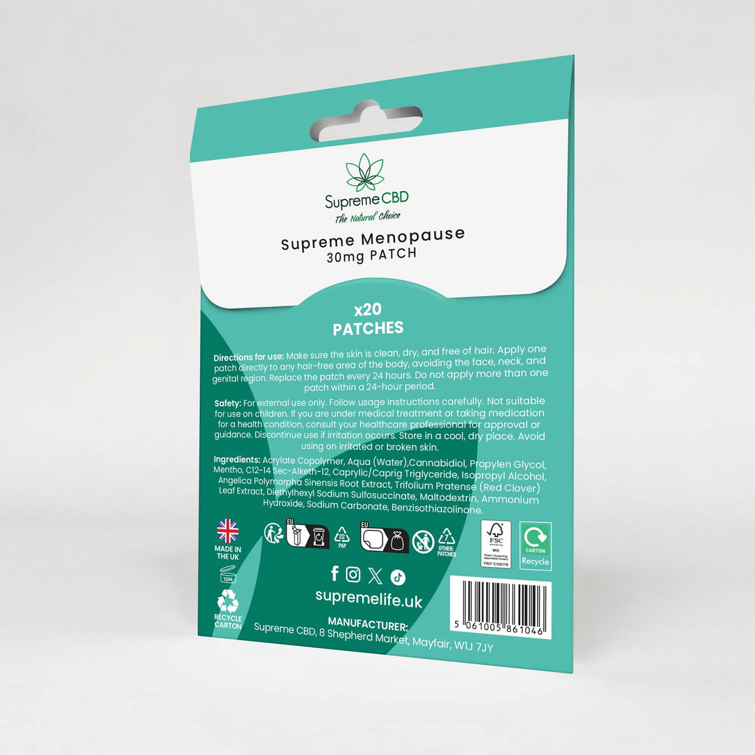 Supreme CBD - Menopause CBD Patches 30mg