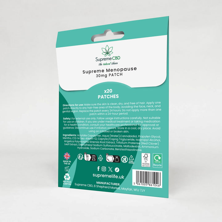 Supreme CBD - Menopause CBD Patches 30mg