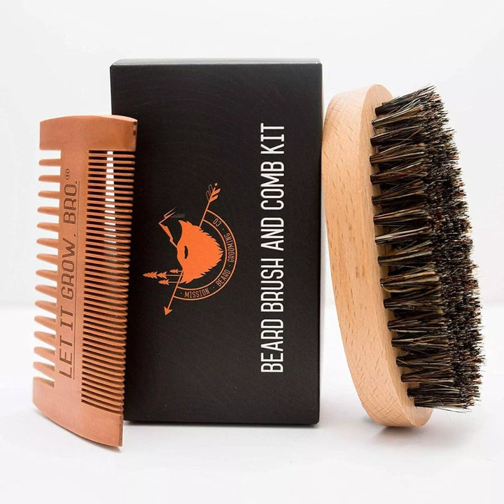SOFT BRISTLE BEARD BRUSH & COMB KIT
