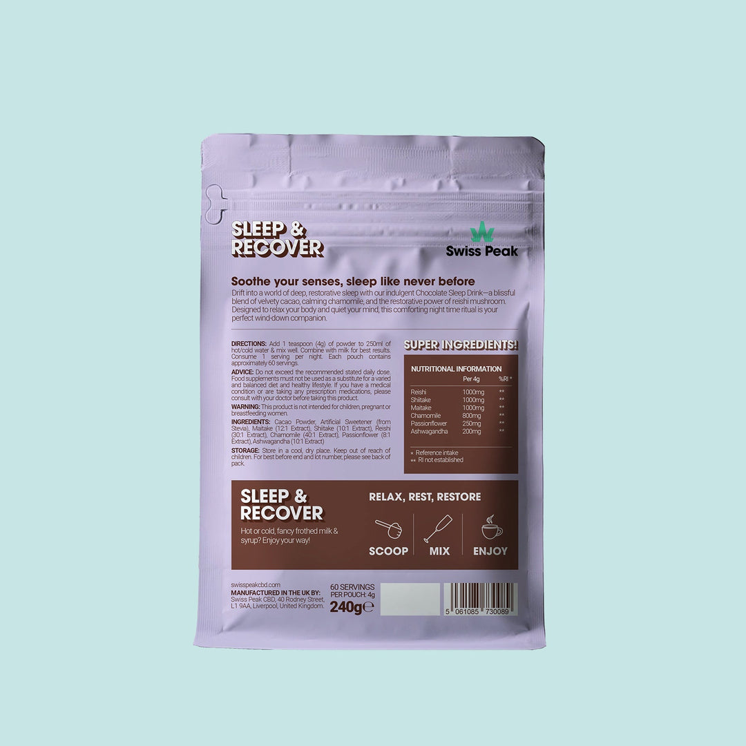 Swiss Peak Sleep Mushroom Cacao Blend | 60 Servings