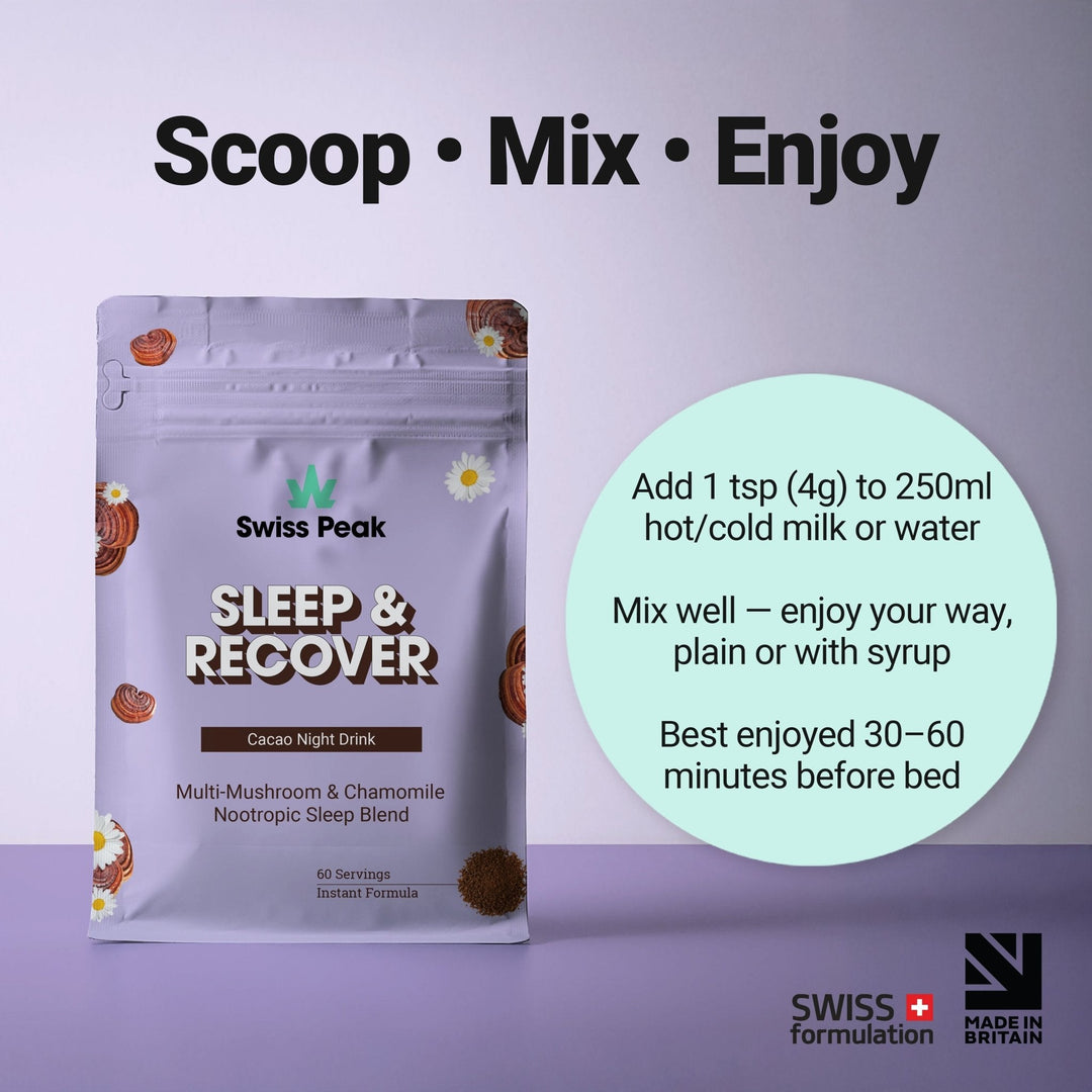 Swiss Peak Sleep Mushroom Cacao Blend | 60 Servings