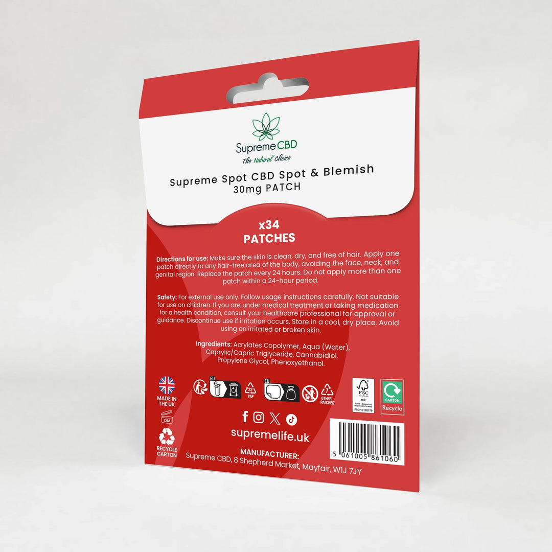 Supreme CBD - Spot & Blemish CBD Patches 30mg