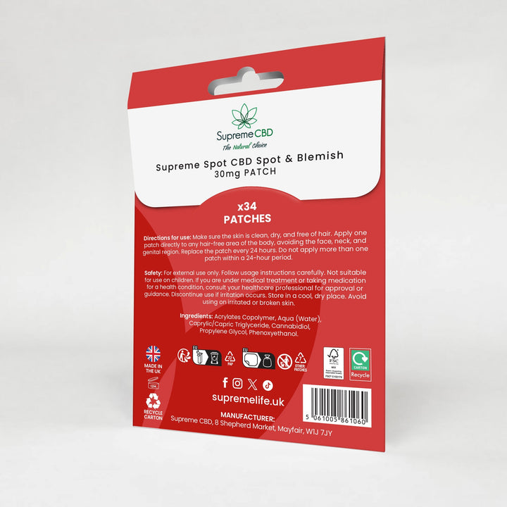 Supreme CBD - Spot & Blemish CBD Patches 30mg