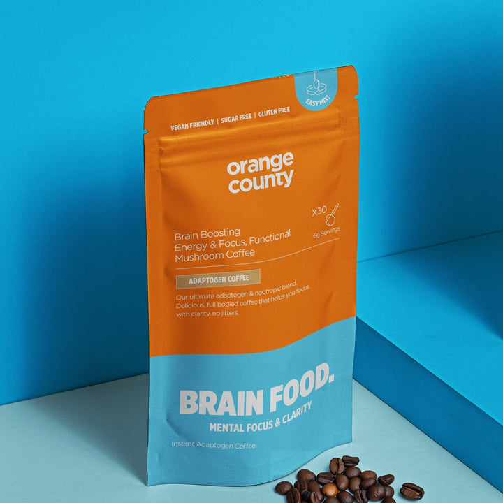 Orange County CBD - BRAIN FOOD. Focus Coffee | 200g & Free Mixer!