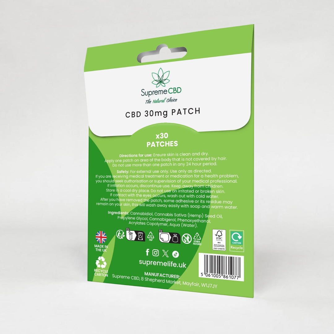 Supreme CBD - CBD Patches 30mg