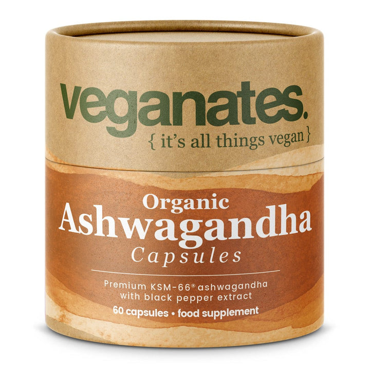 Veganates Organic Ashwagandha KSM-66 | 500mg Vegan Capsules | 60 Capsules 2 Months Supply