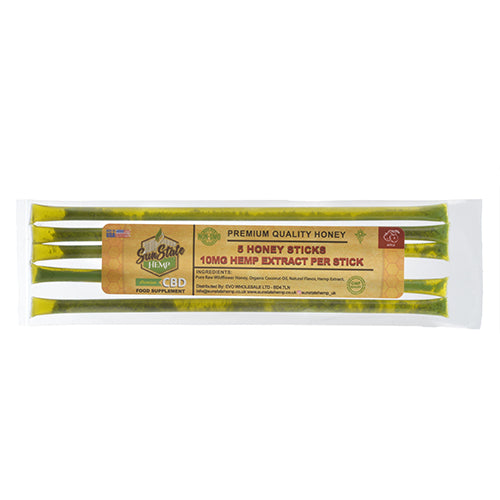 Sun State Hemp Honey Sticks 50mg Apple - SilverbackCBD