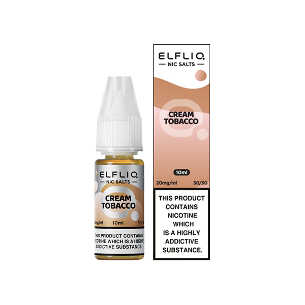 10mg ELFLIQ By Elf Bar 10ml Nic Salt (50VG-50PG) - Flavour: Cream Tobacco