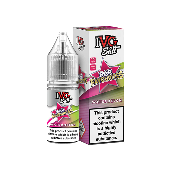 10mg I VG Bar Favourites 10ml Nic Salts (50VG/50PG) - Flavour: Watermelon Cotton Candy