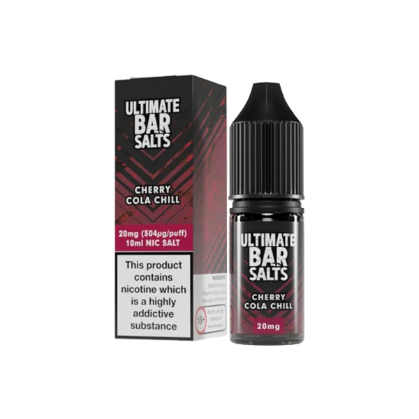 10mg Ultimate Bar Salts 10ml Nic Salts (50VG-50PG) - Flavour: Cherry Cola Chill