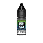 10mg Ultimate Puff Salts On Ice 10ml Flavoured Nic Salts (50VG-50PG) - Flavour: Raspberry - SilverbackCBD