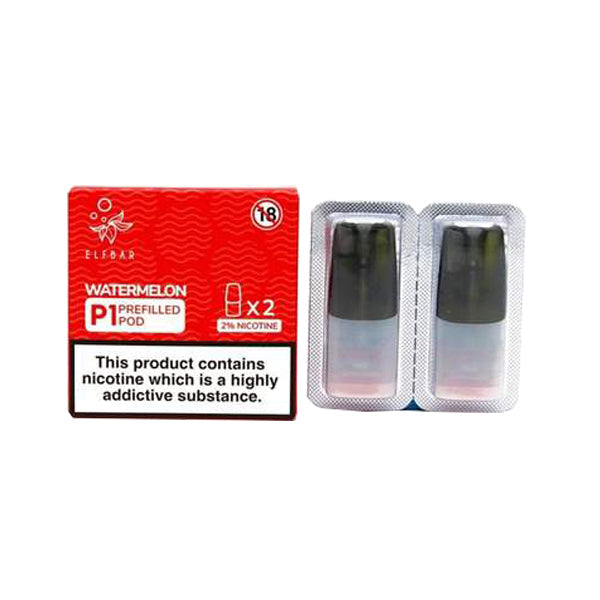 Elf Bar P1 Replacement 2ml Pods for ELF Mate 500 - Flavour: Red Apple