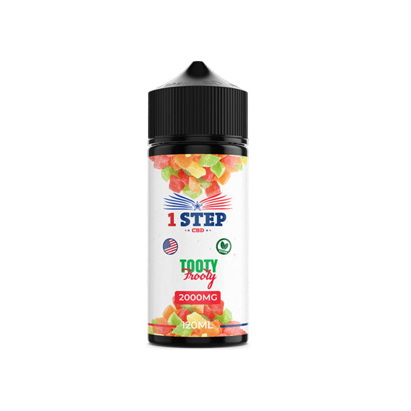 1 Step CBD 1000mg CBD E-liquid 120ml (BUY 1 GET 1 FREE) - Flavour: Blue Raspberry - SilverbackCBD