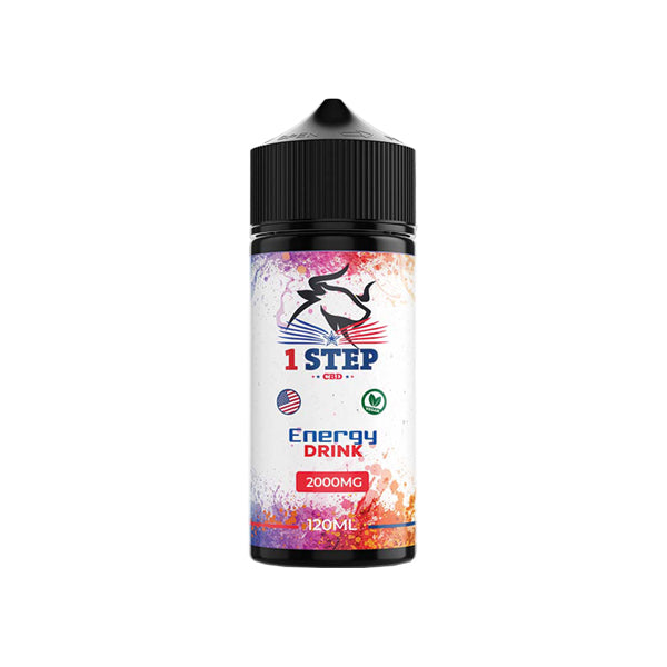 1 Step CBD 2000mg CBD E-liquid 120ml (BUY 1 GET 1 FREE) - Flavour: Energy Drink - SilverbackCBD