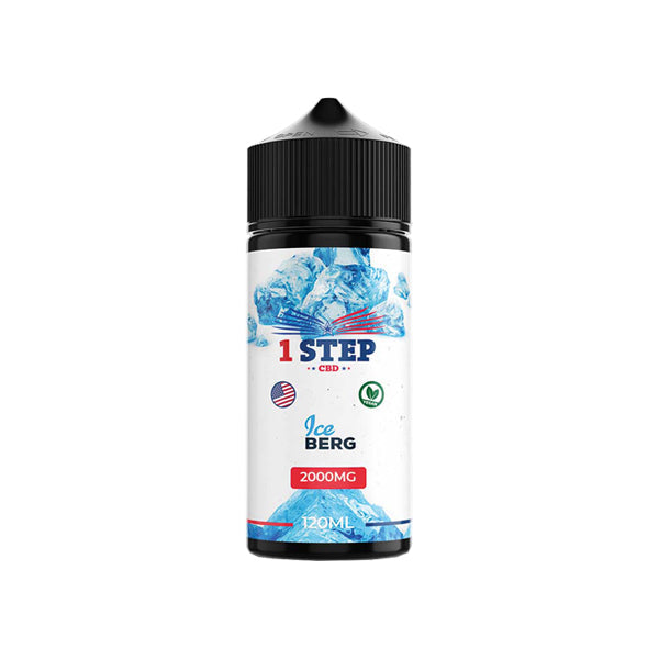 1 Step CBD 2000mg CBD E-liquid 120ml (BUY 1 GET 1 FREE) - Flavour: Ice Berg - SilverbackCBD