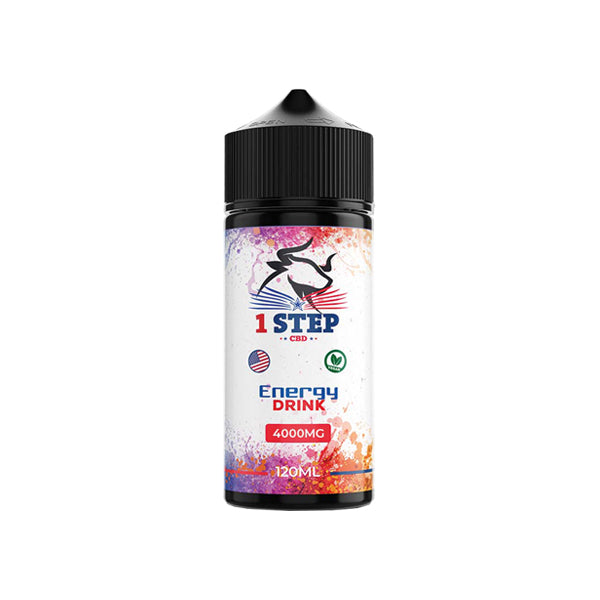 1 Step CBD 4000mg CBD E-liquid 120ml (BUY 1 GET 1 FREE) - Flavour: Energy Drink - SilverbackCBD