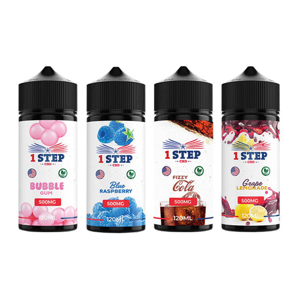 1 Step CBD 500mg CBD E-liquid 120ml (BUY 1 GET 1 FREE) - Flavour: Energy Drink - SilverbackCBD